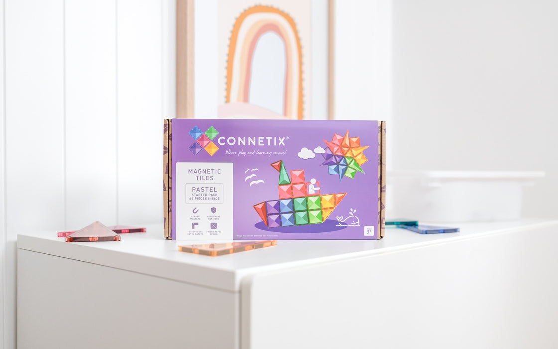 Connetix Pastel Starter Pack (64 Pieces)