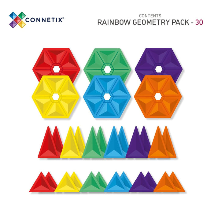 Connetix Rainbow Geometry Pack (30 Pieces)