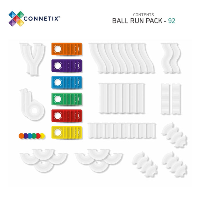 Connetix Rainbow Ball Run Pack (92 Pieces)