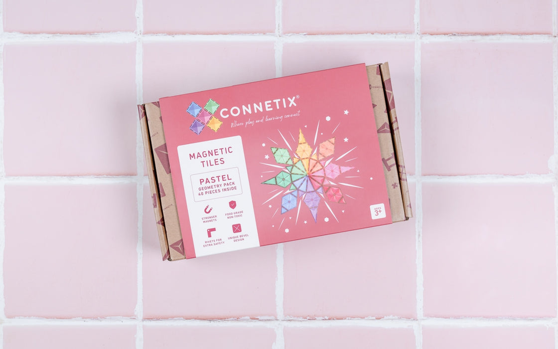 Connetix Pastel Geometry Pack (40 Pieces)