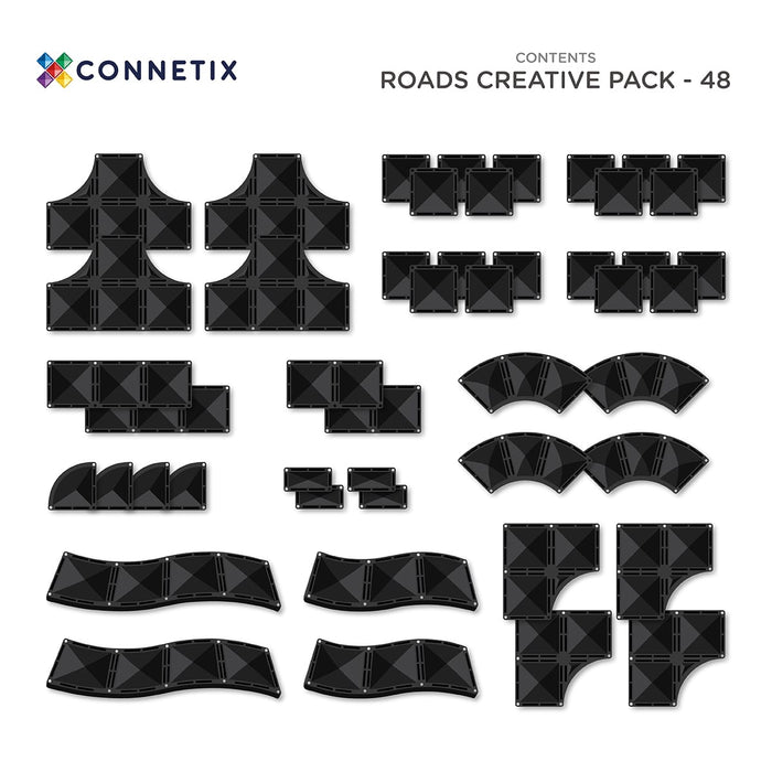 Connetix 48 Piece Roads Creative Pack