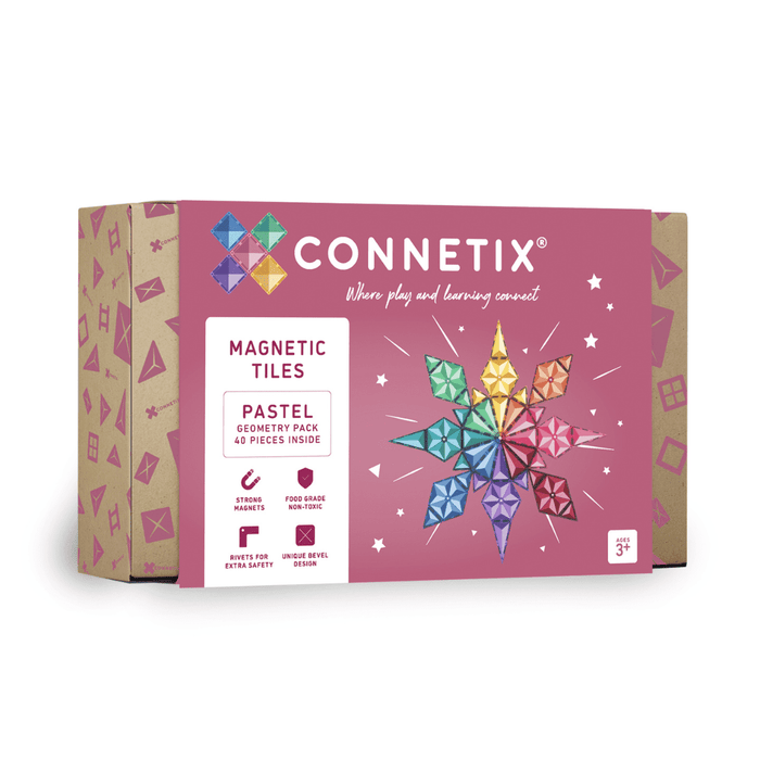 Connetix Pastel Geometry Pack (40 Pieces)