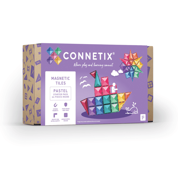 Connetix Pastel Starter Pack (64 Pieces)