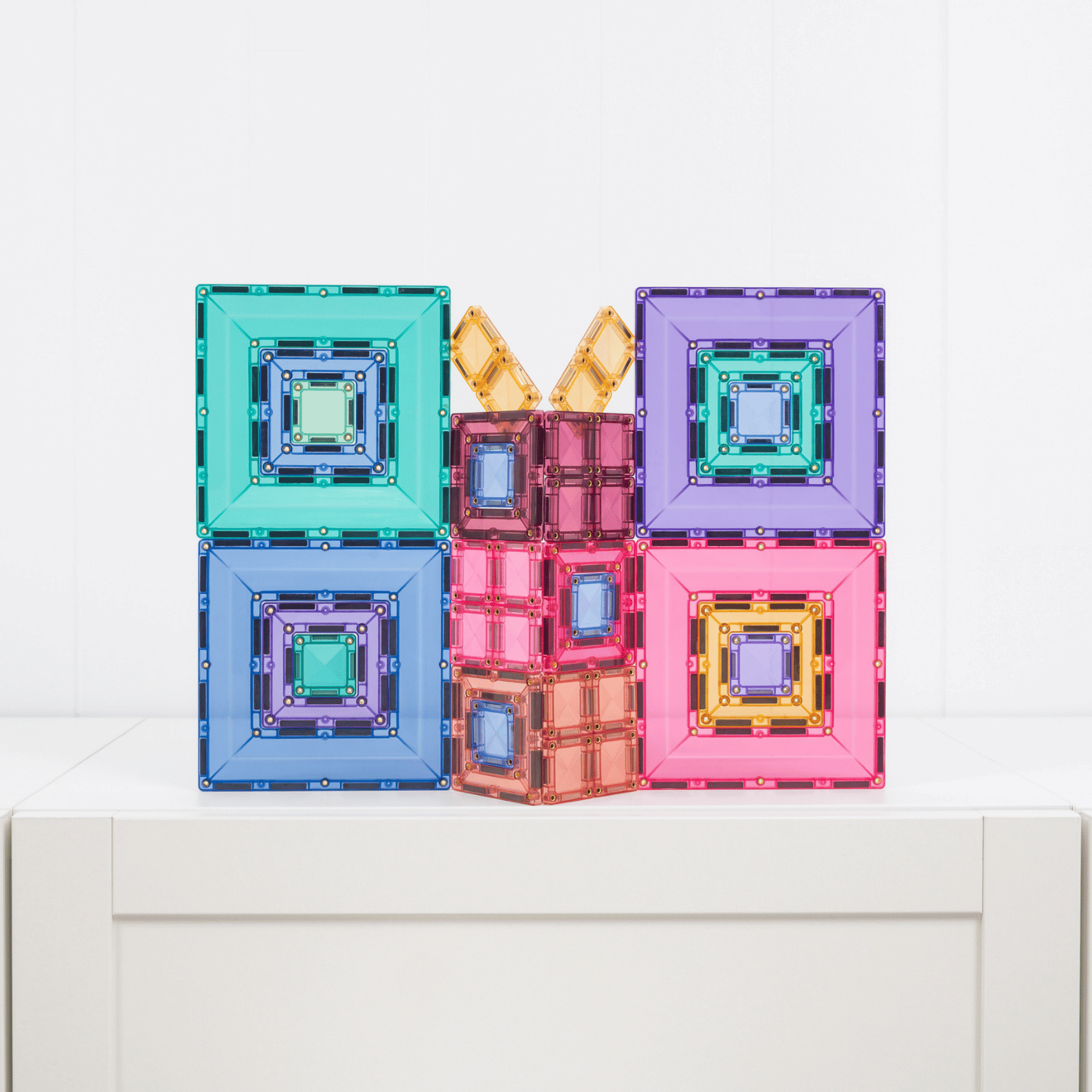 Connetix Tiles Pastel Portal Pack – 48-Piece Magnetic Tile Building Set