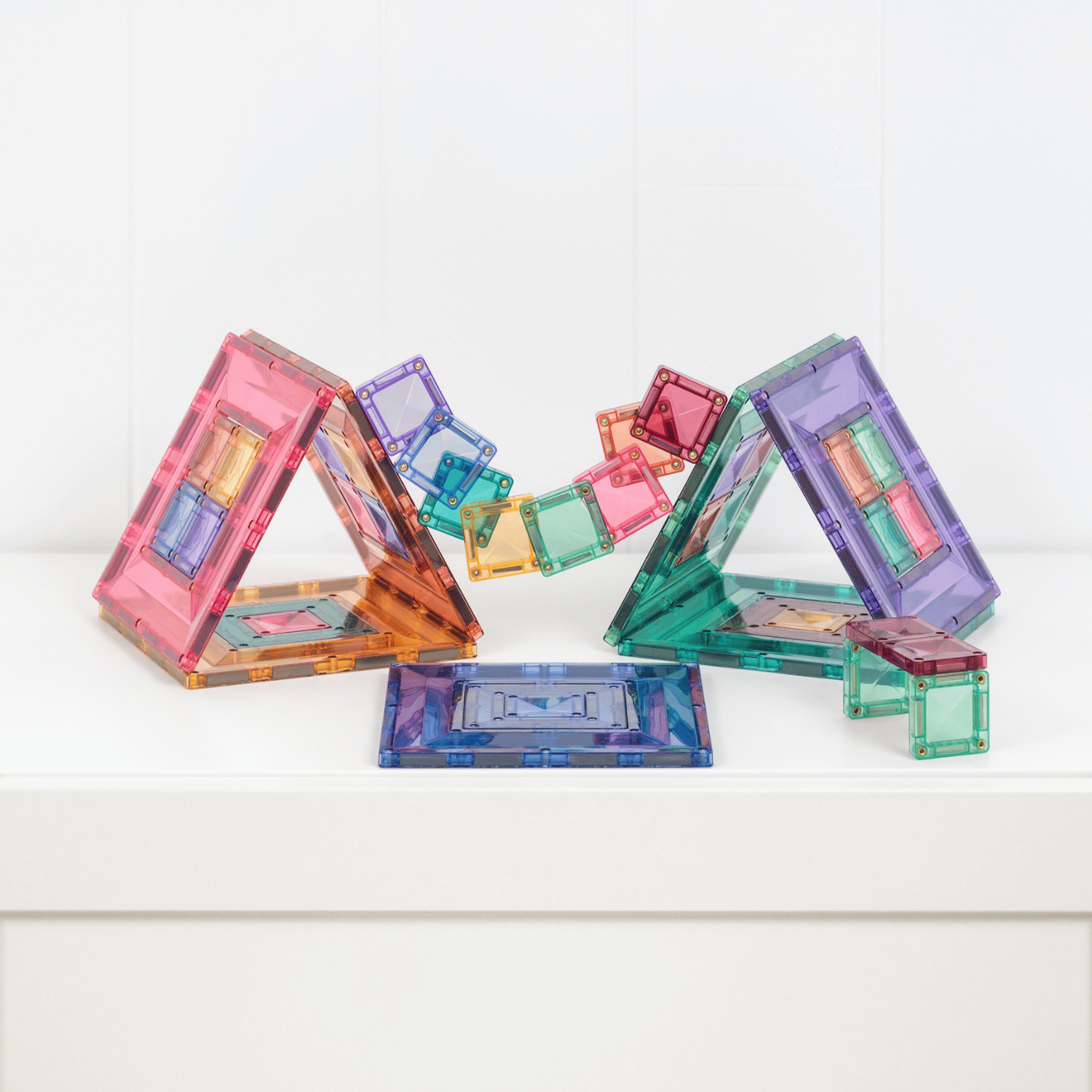 Connetix Tiles Pastel Portal Pack – 48-Piece Magnetic Tile Building Set