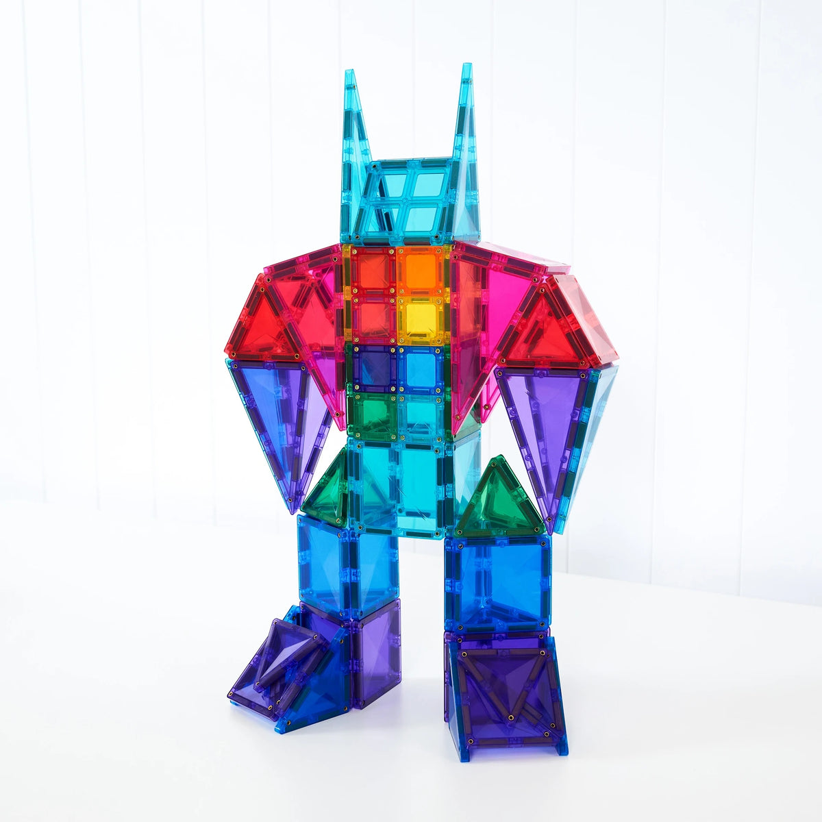 Connetix Bright Mega Pack 202-Piece Magnetic Tiles – Vibrant STEAM Building Set with Hexagons, Cars & Idea Booklet (Ages 3+)