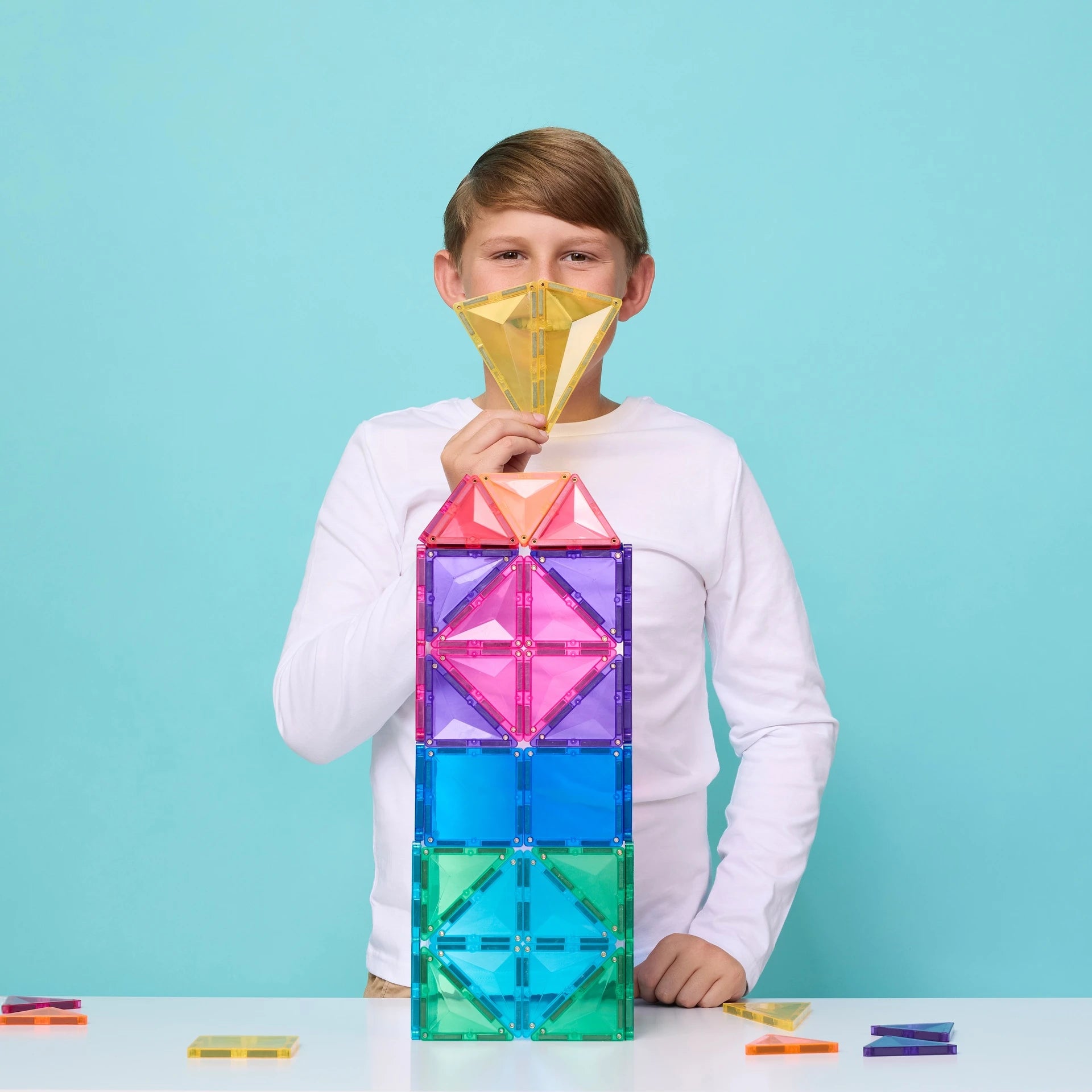 Connetix Bright Mega Pack 202-Piece Magnetic Tiles – Vibrant STEAM Building Set with Hexagons, Cars & Idea Booklet (Ages 3+)