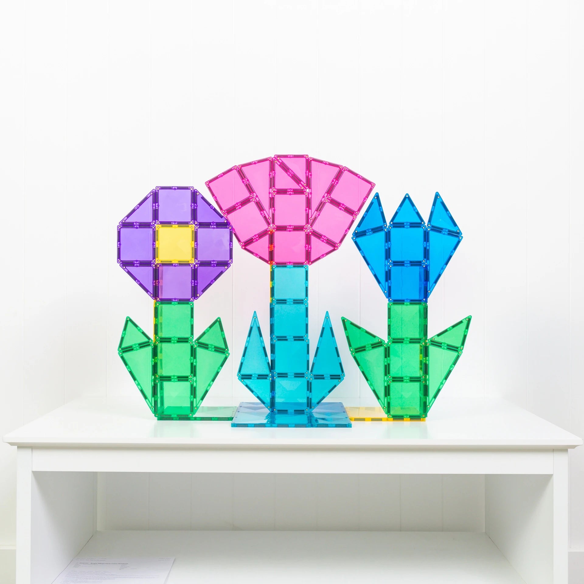 Connetix Bright Mega Pack 202-Piece Magnetic Tiles – Vibrant STEAM Building Set with Hexagons, Cars & Idea Booklet (Ages 3+)