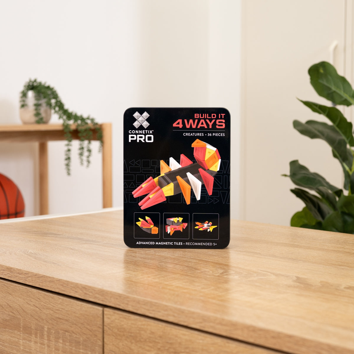 Connetix PRO Build It 4 Ways Creatures Pack – 36-Piece Precision Magnetic Tiles with Smart Spin™ Technology & Collectible Tin (Ages 5+)