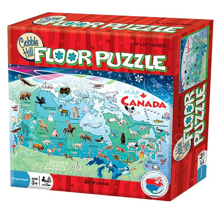 Cobble Hill Map of Canada Floor Puzzle (48 Pieces)