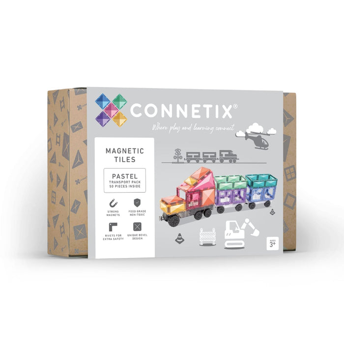 Connetix Pastel Transport Pack (50 pieces)