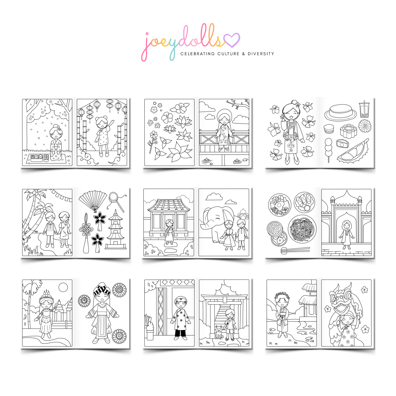 Joeydolls Coloring Cultures: Explore Asia with Joeydolls
