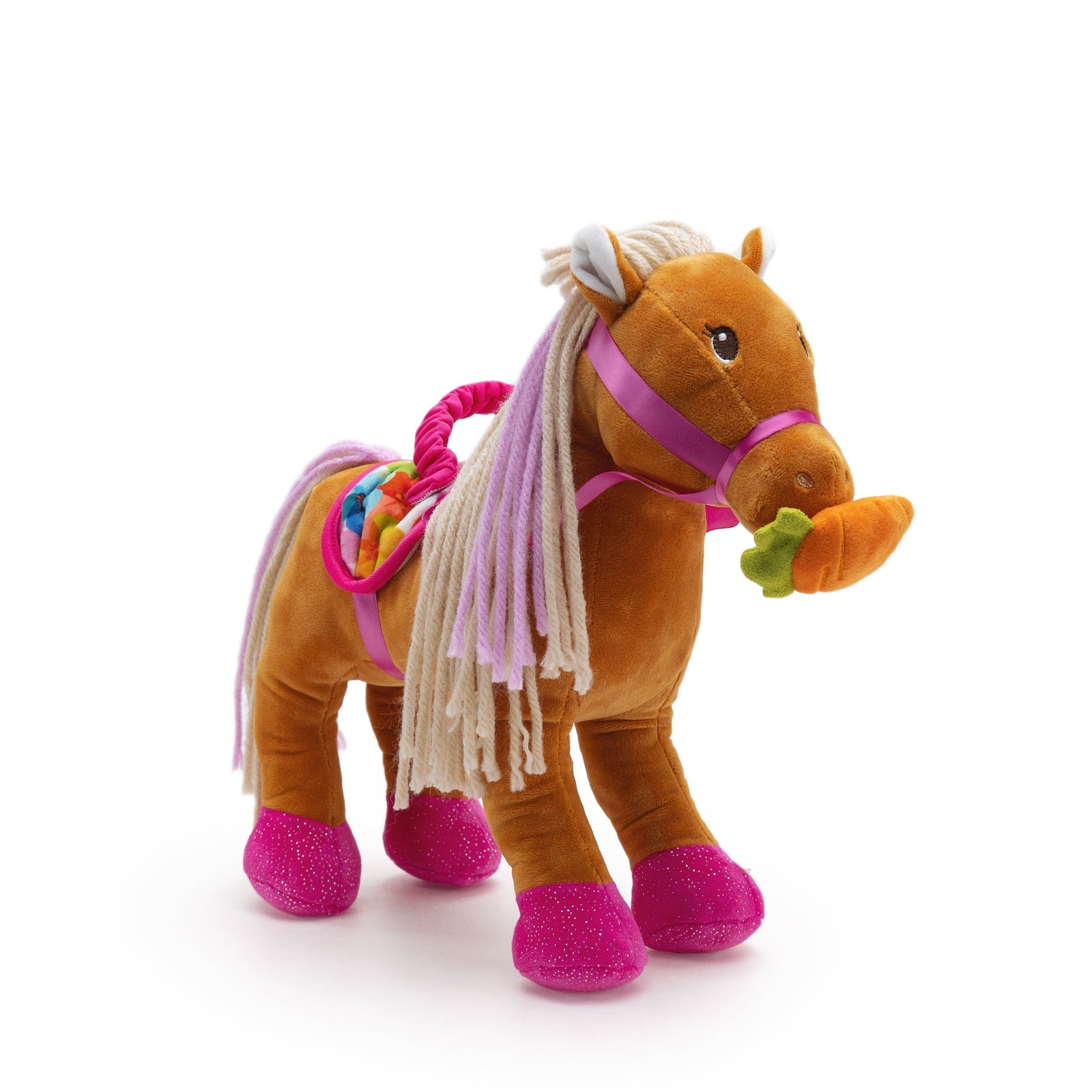 Manhattan Toy Groovy Girls Blossom the Groovy Horse – Soft Rideable Doll Horse with Magnetic Saddle (Ages 3+)