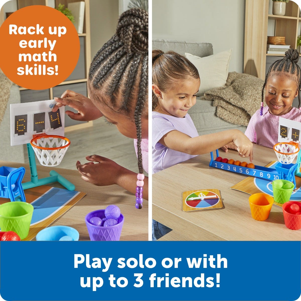 Learning Resources Slam Dunk Sums Math Game – Addition & Counting Basketball STEM Toy (Ages 5+)