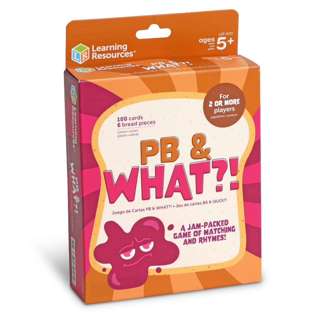 Learning Resources PB & What?! Rhyming Word Card Game – Language & Phonics Game (Ages 5+)