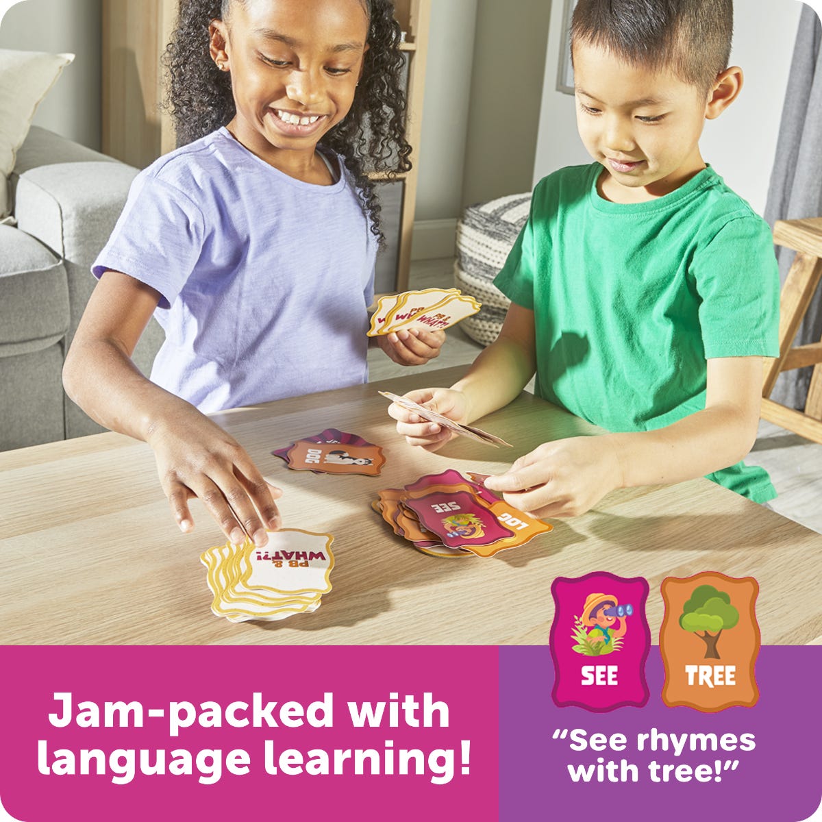 Learning Resources PB & What?! Rhyming Word Card Game – Language & Phonics Game (Ages 5+)