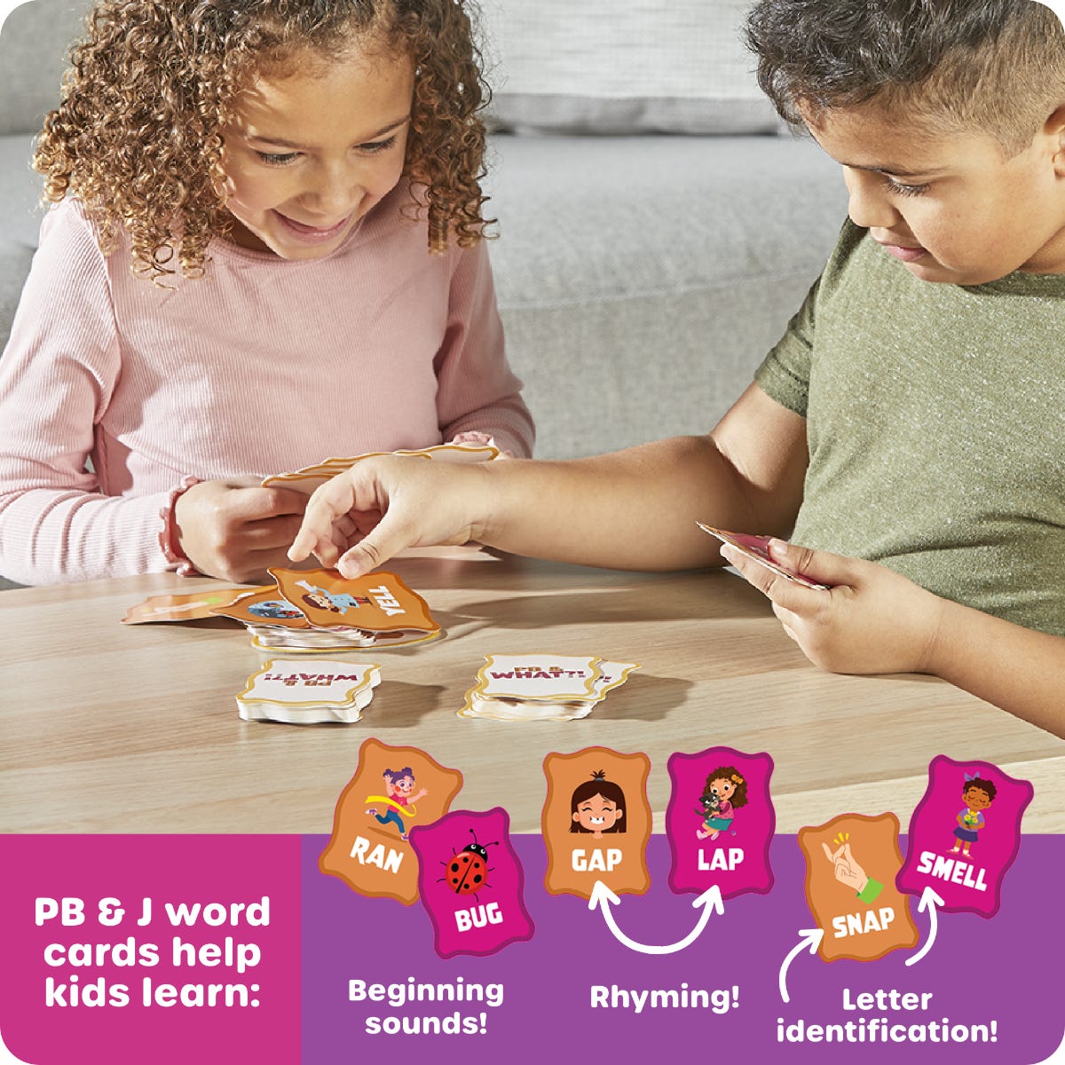 Learning Resources PB & What?! Rhyming Word Card Game – Language & Phonics Game (Ages 5+)