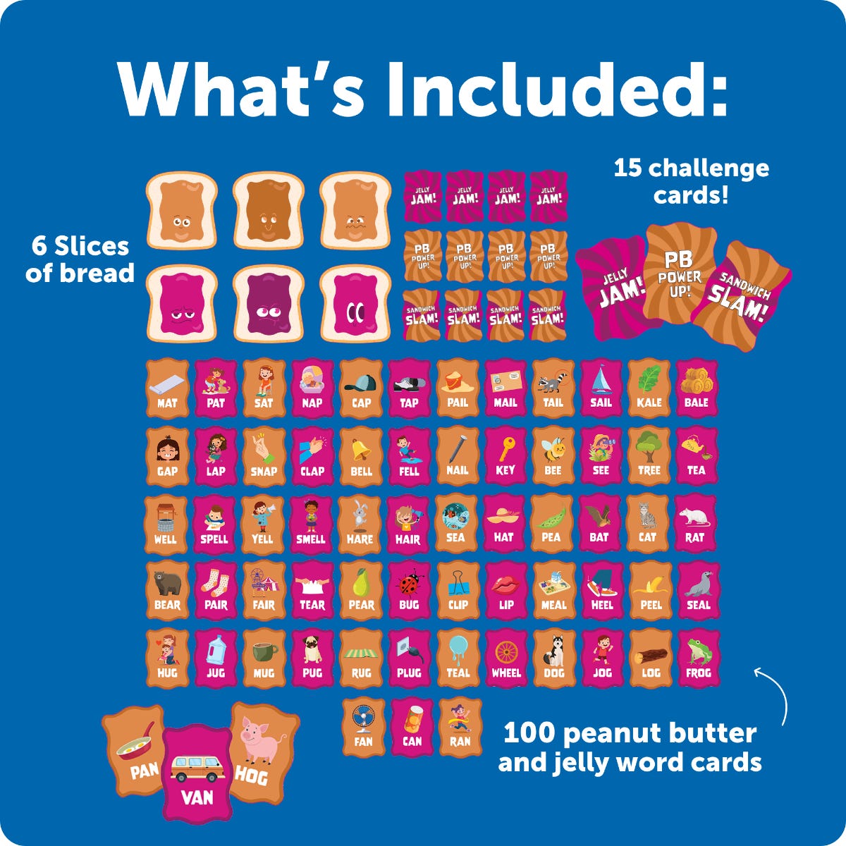 Learning Resources PB & What?! Rhyming Word Card Game – Language & Phonics Game (Ages 5+)