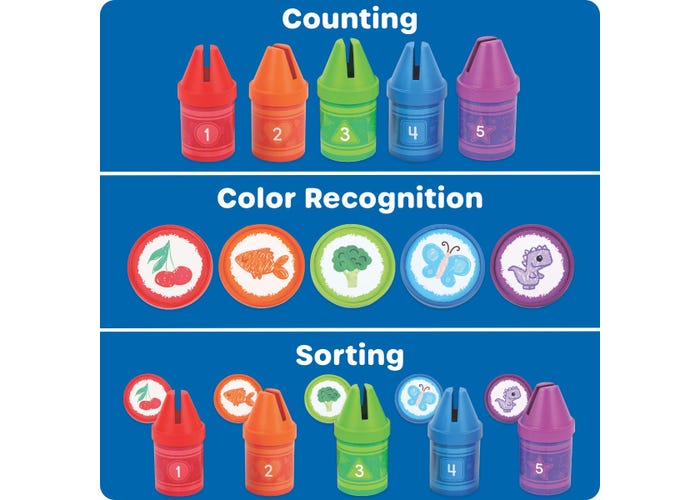 Learning Resources Counting Crayons – Count, Match & Sort Set for Toddlers (Ages 2+)