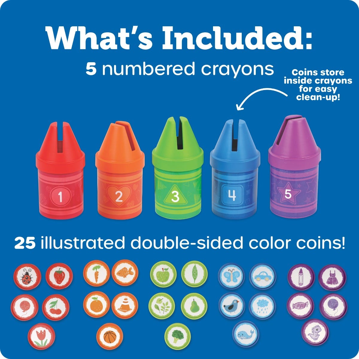 Learning Resources Counting Crayons – Count, Match & Sort Set for Toddlers (Ages 2+)