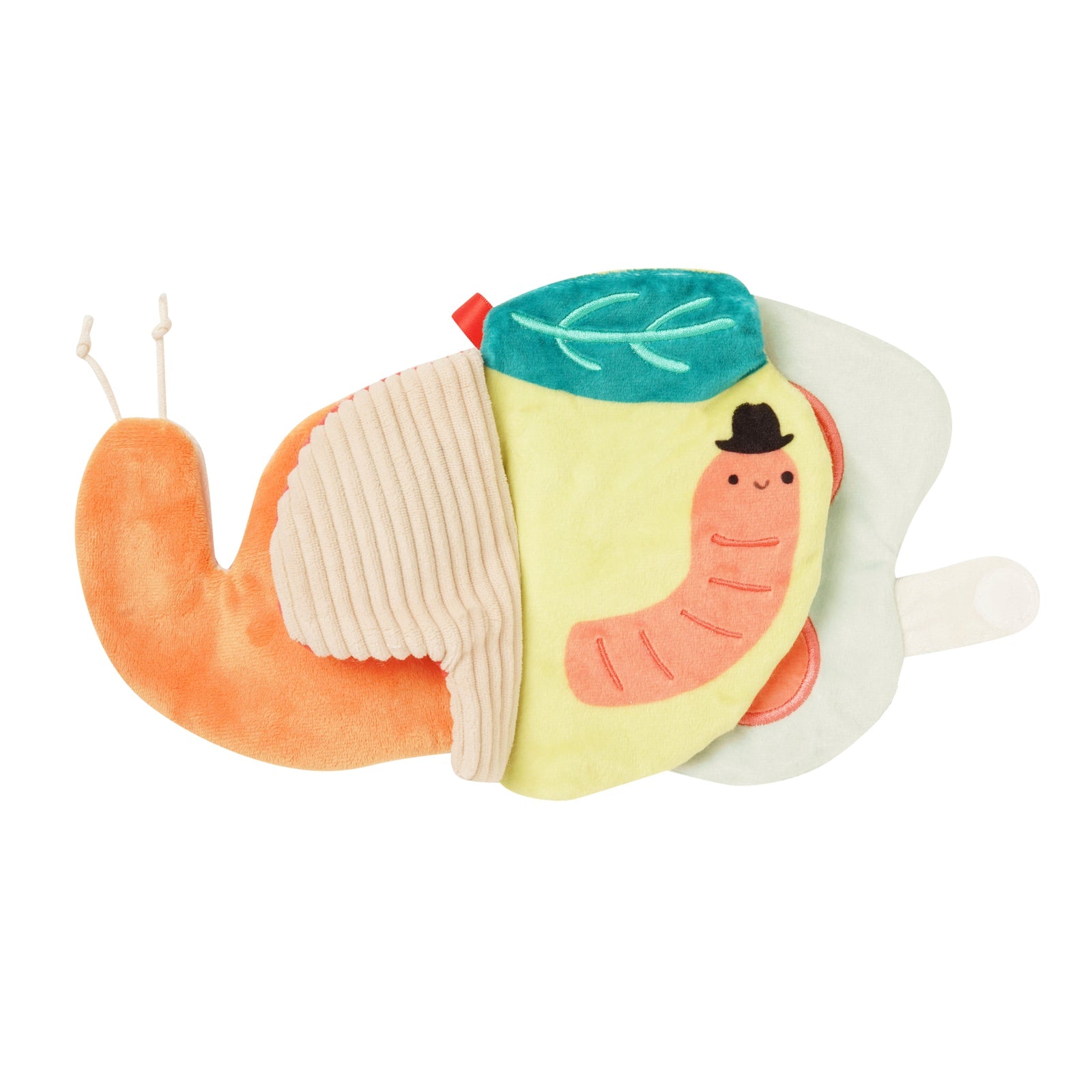 Manhattan Toy Silly Snail Soft Sensory Book – Crinkle & Texture Activity Book for Babies