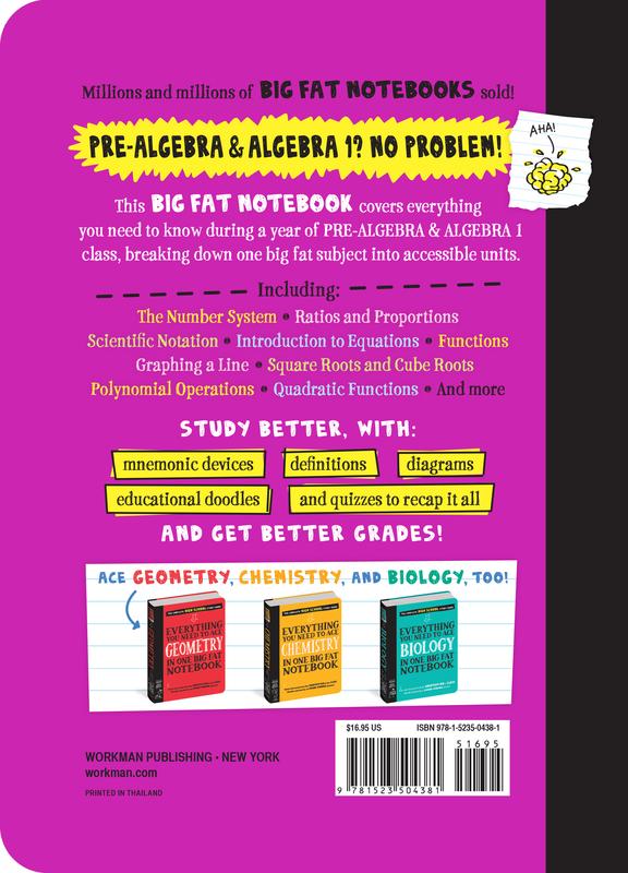Everything You Need to Ace Pre-Algebra & Algebra 1 in One Big Fat Notebook