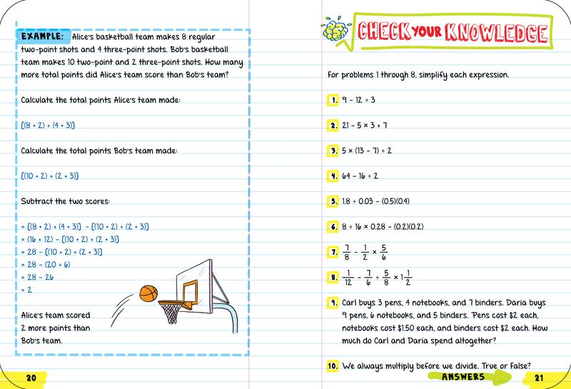 Everything You Need to Ace Pre-Algebra & Algebra 1 in One Big Fat Notebook