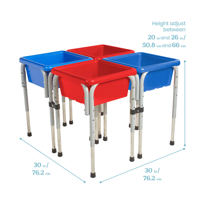 ECR4KIDS 4 Station Square Sand & Water Table