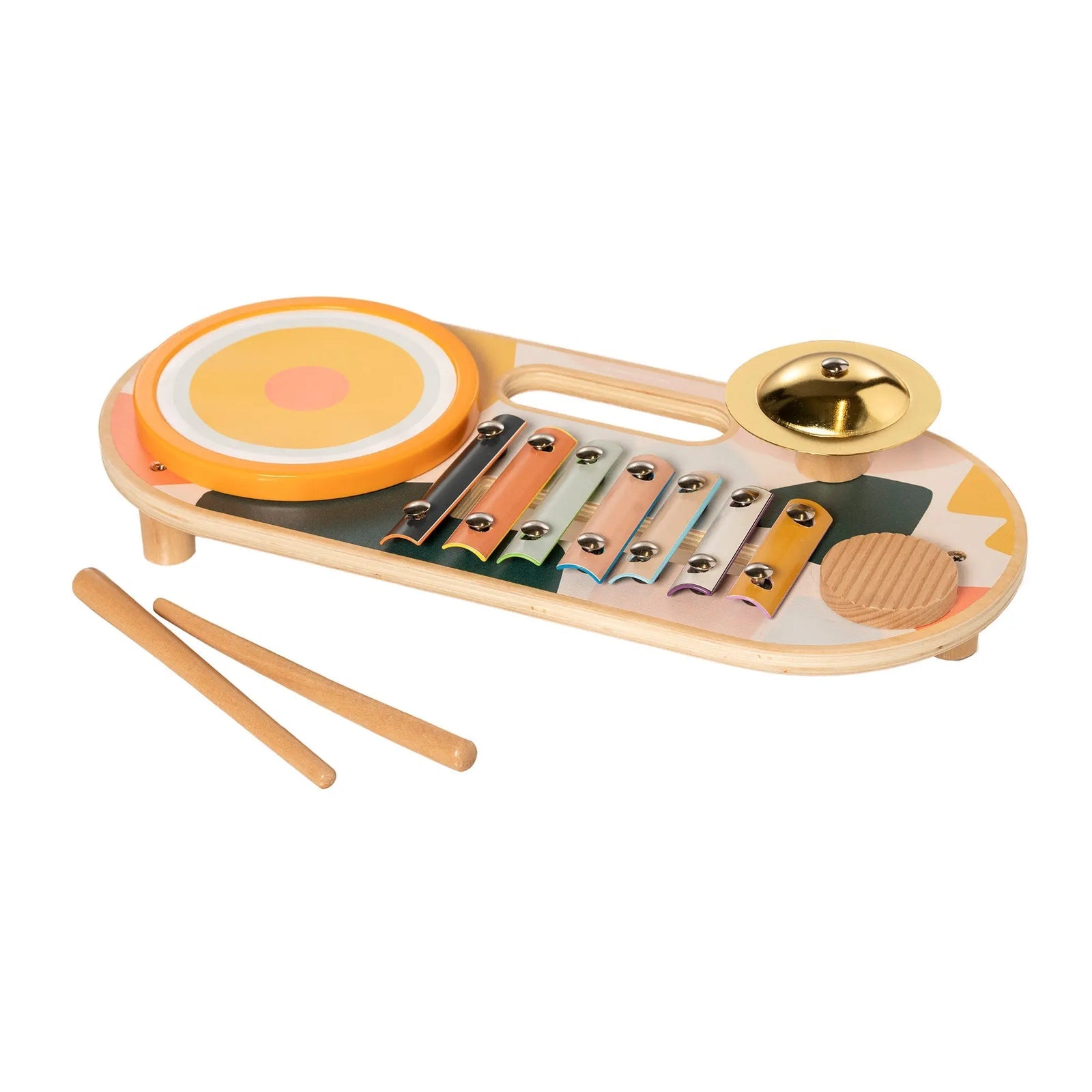 Manhattan Toy BeatstoGo Wooden Musical Learning Toy – Toddler Percussion Music Set