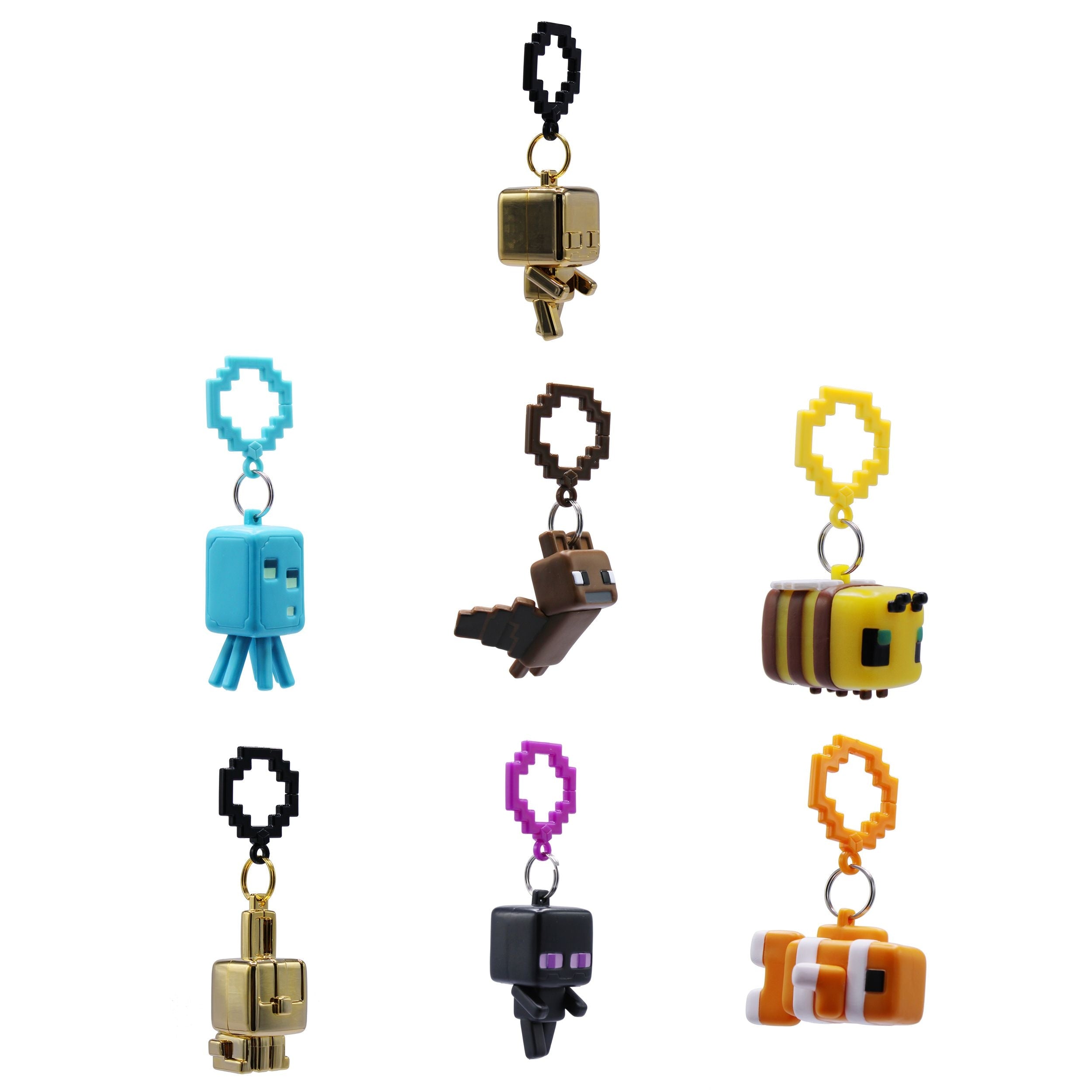 Minecraft Backpack Hangers – Collectible Mystery Mini Clip-On Figures for Bags & Backpacks (Ages 6+)