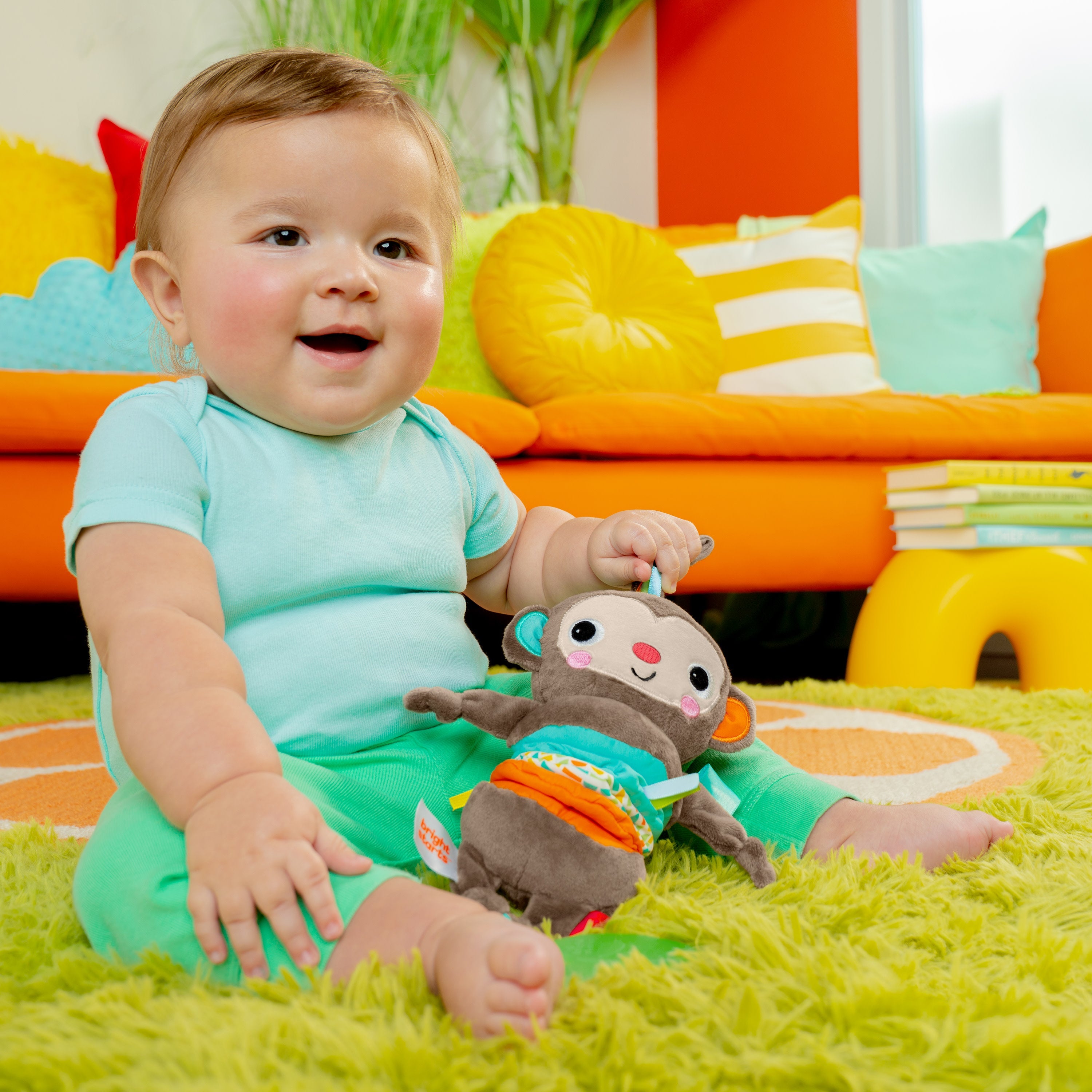 Bright Starts Pull, Play ’n Boogie Musical Activity Toy - Monkey