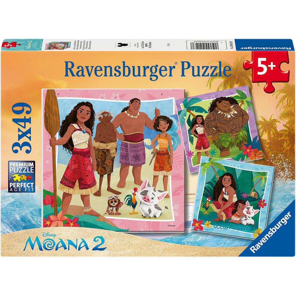 Moana 2 Off To New Adventures 3x49 pc Puzzle