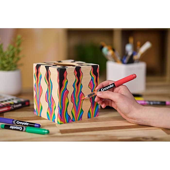 Crayola 10Crayola 10-Count Brush Tip Acrylic Paint Markers – Versatile Art Markers for Kids & Teens (Ages 8+)-Count Brush Tip Acrylic Paint Markers – Versatile Art Markers for Kids & Teens (Ages 8+)