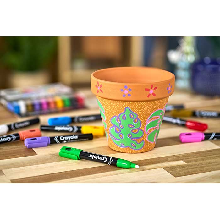 Crayola 10-Count Bullet Tip Acrylic Paint Markers – Opaque Art Markers for Kids & Teens (Ages 8+)