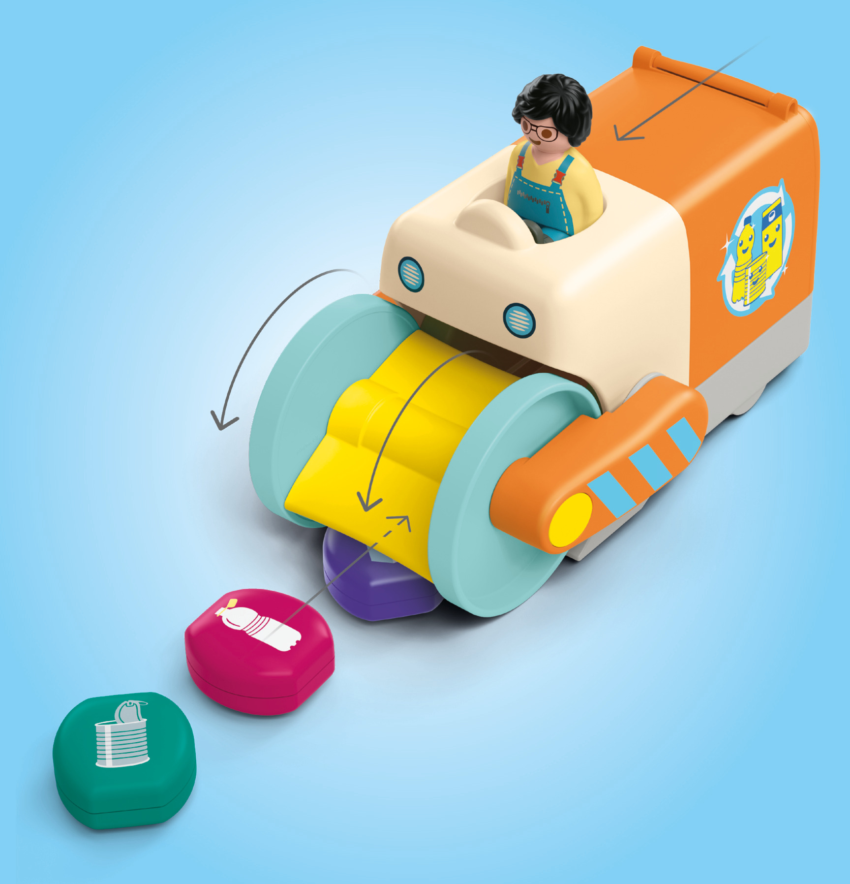 Playmobil JUNIOR: Push and Grab Garbage Collector Vehicle
