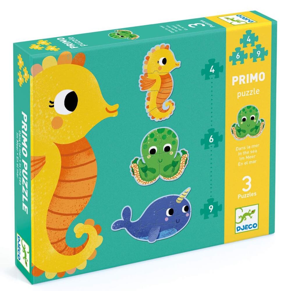 Djeco Primo Puzzle In the Sea (4, 6, 9 pcs)