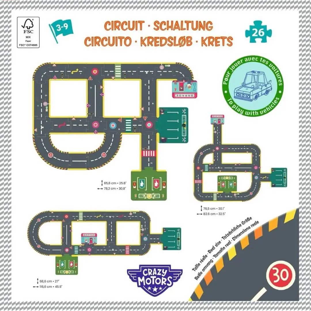 Djeco Crazy Motors Giant Puzzle Circuit (26 pcs)