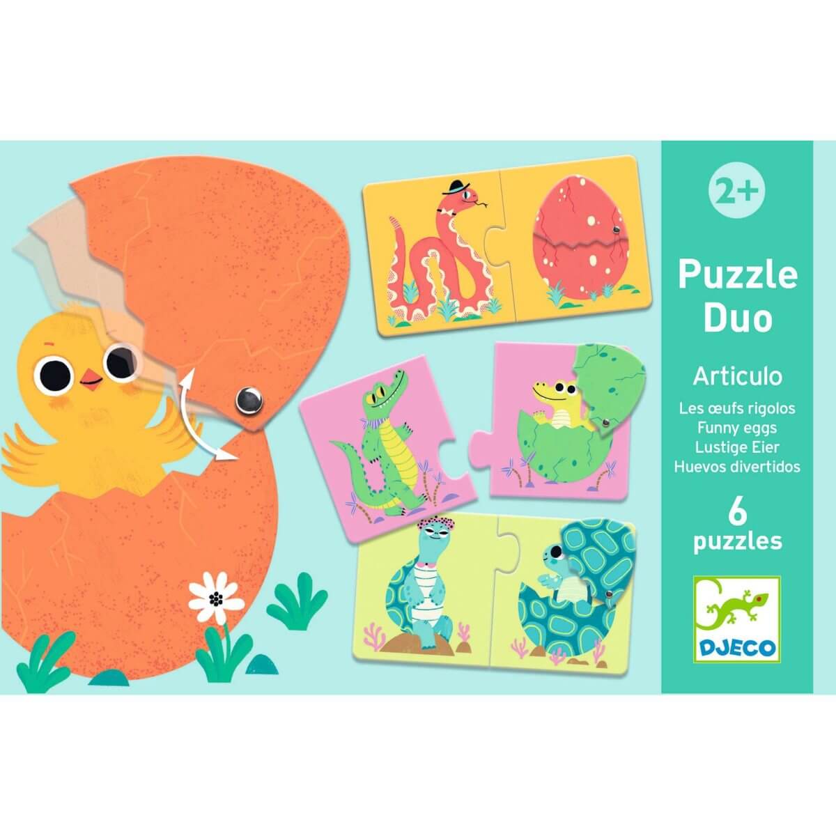 Djeco Puzzle Duo Articulo Funny Eggs