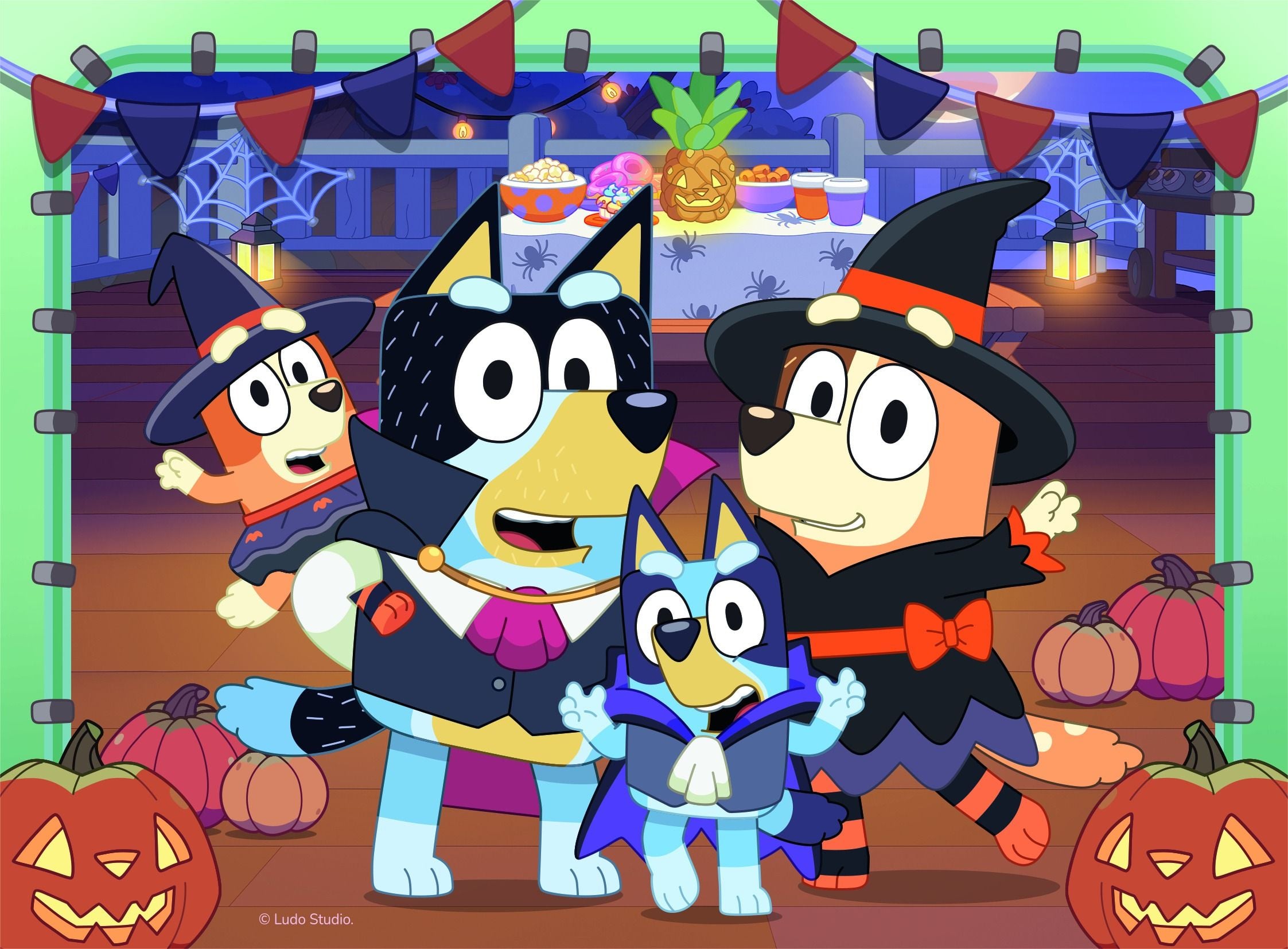Ravensburger Bluey Halloween 4-in-a-Box Puzzle Set – Progressive Kids Halloween Puzzles (Ages 3+