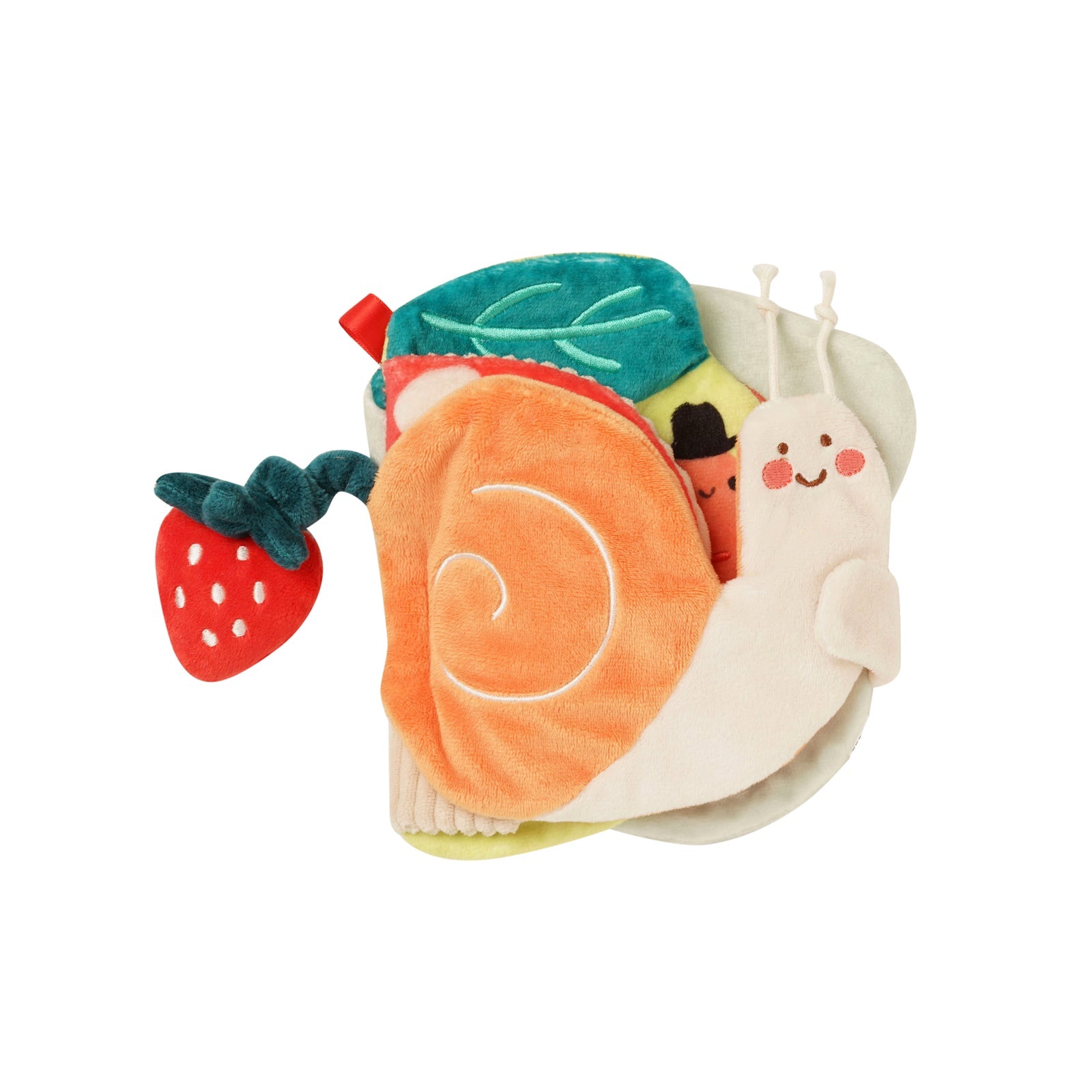 Manhattan Toy Silly Snail Soft Sensory Book – Crinkle & Texture Activity Book for Babies