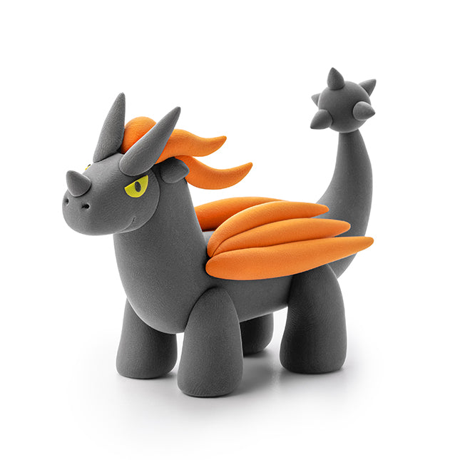 Hey Clay Dragon Island 15-Can Air-Dry Clay Kit – Sculpt 6 Unique Dragon Characters with App-Guided Instructions (Ages 3+)