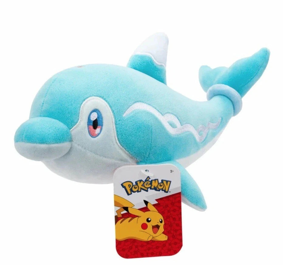 Pokémon Finizen 8-Inch Plush – Officially Licensed Jazwares Stuffed Toy, Scarlet & Violet Dolphin Pokémon (Ages 2+)