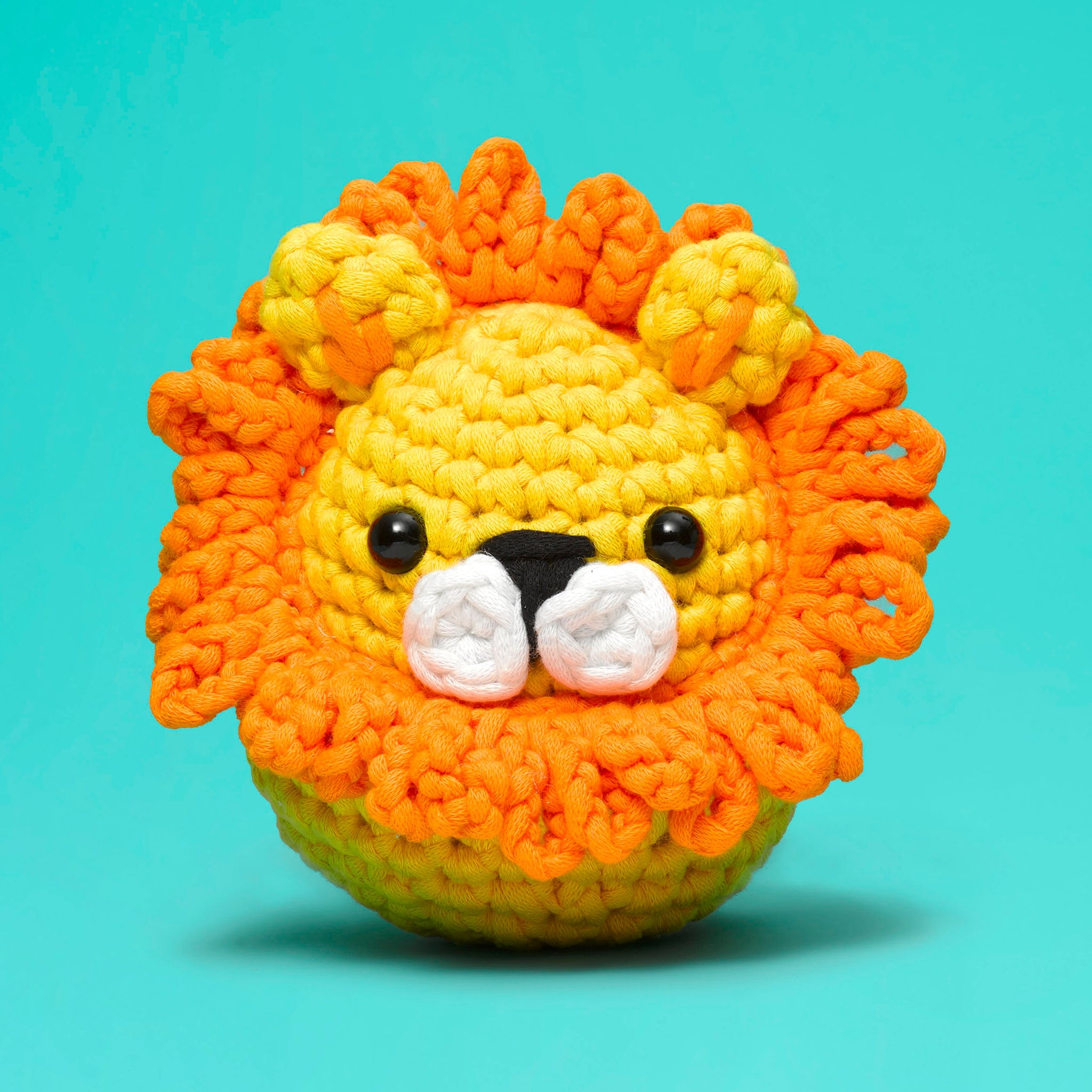 The Woobles Sebastian the Lion Beginner Crochet Kit | Easy Amigurumi Lion for Ages 8+