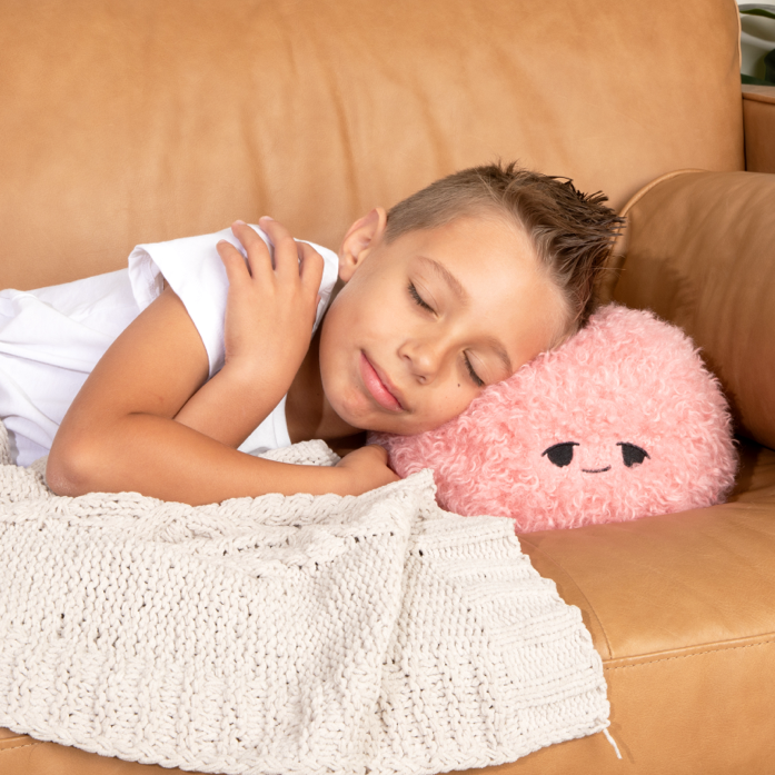 Hugimals Hug Ball Pink (Happy/Sleepy) – Weighted Sensory Ball for Babies & Kids (Ages 0+)