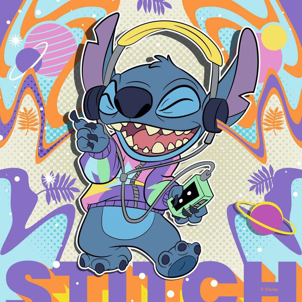 Stitch Play the Day Away 3x49 Piece Puzzle