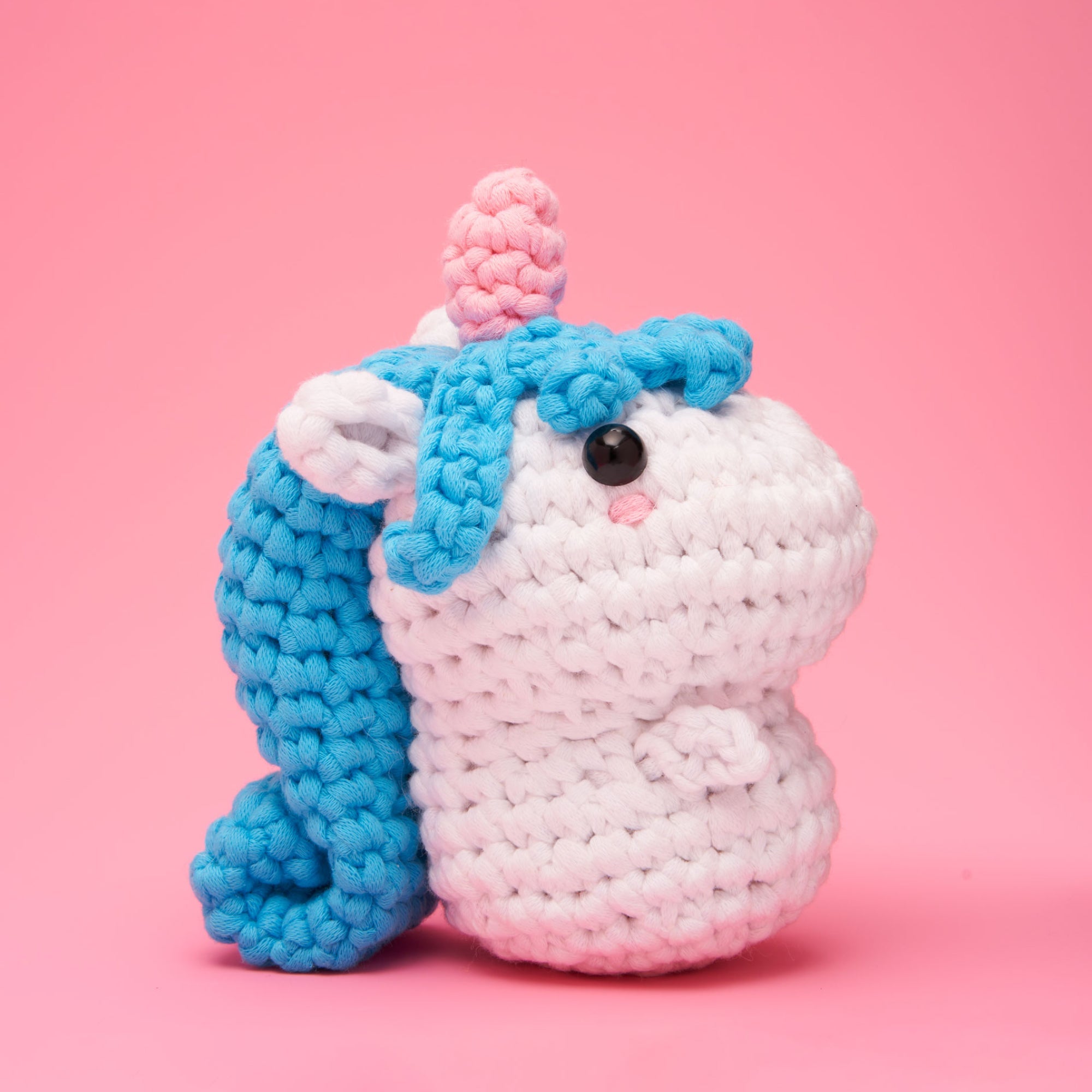 The Woobles Billy the Unicorn Beginner Crochet Kit | Easy Amigurumi Unicorn for Ages 8+