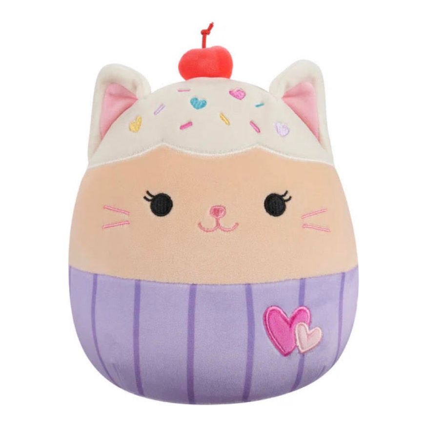 Squishmallows 5" Valentines - Miriam the Cupcake Cat with Hearts