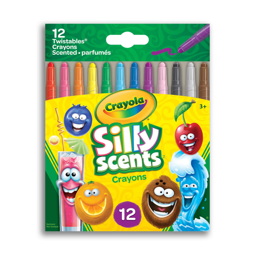 Crayola Silly Scents Mini Twistable Crayons 12-Count – Scented No-Sharpen Crayons for Kids (Ages 3+)