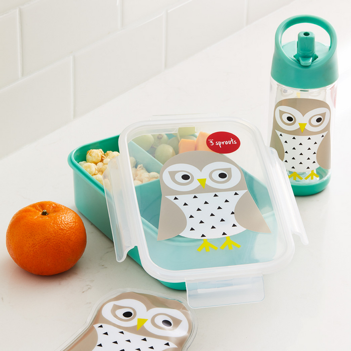3 Sprouts Water Bottle - Owl