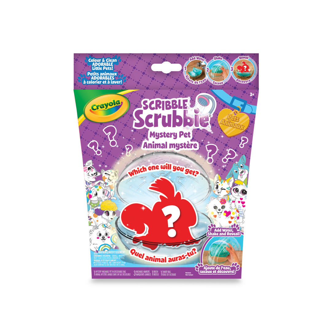 Crayola Scribble Scrubbie Mystery Backpack – Blind Bag Pet & Mini Accessories (Ages 3+)